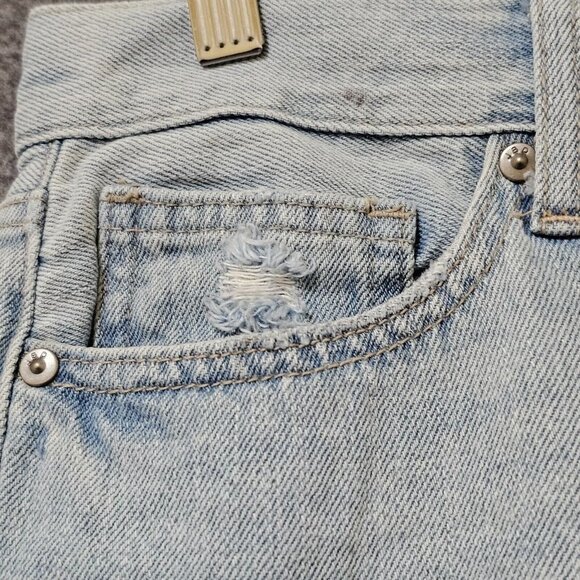 JBD Jeans Womens Size 27 100% Cotton Light Wash Blue Distressed - Picture 9 of 16